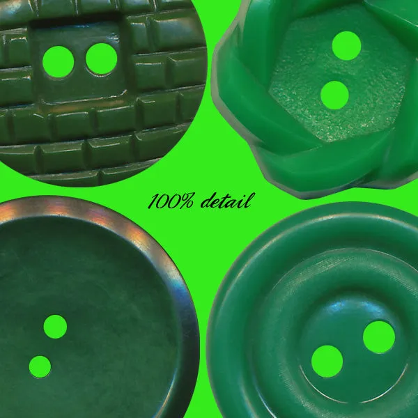 Retro Buttons in Blue & Green