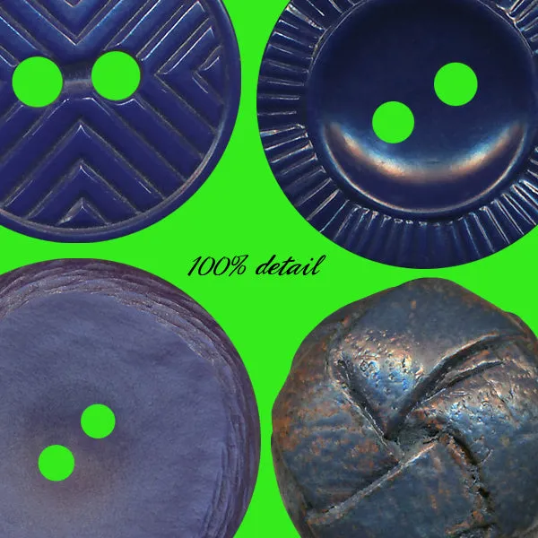 Retro Buttons in Blue & Green