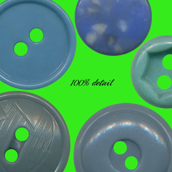 Retro Buttons in Blue & Green