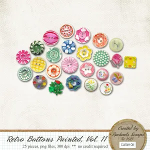 Retro Buttons Painted, Volume 11