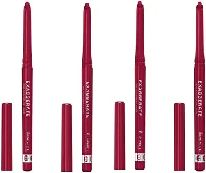 Rimmel Exaggerate Lip Liner, Red Diva [024] 1 ea (Pack of 4)