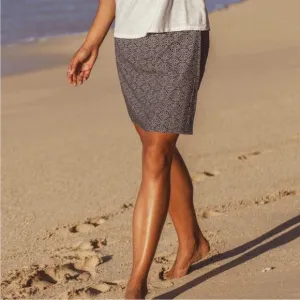 RipSkirt Hawaiian Wrap Skirt Black Pearl Batik XXL Key Pocket Vacation Travel