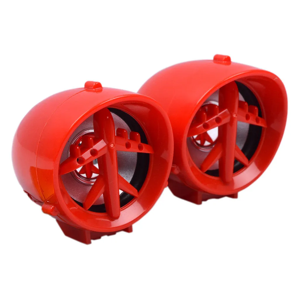 R.J.VON - FM Radio Audio Stereo Speakers System for Motorcycle Scooter ATV with USB and Memory Card Playback