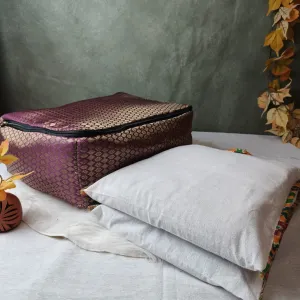 Saree Storage Bags Magenta Brocade Diamond weaves