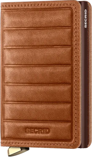 Secrid - RFID Protected Slim Wallet - Premium Emboss Lines - Cognac