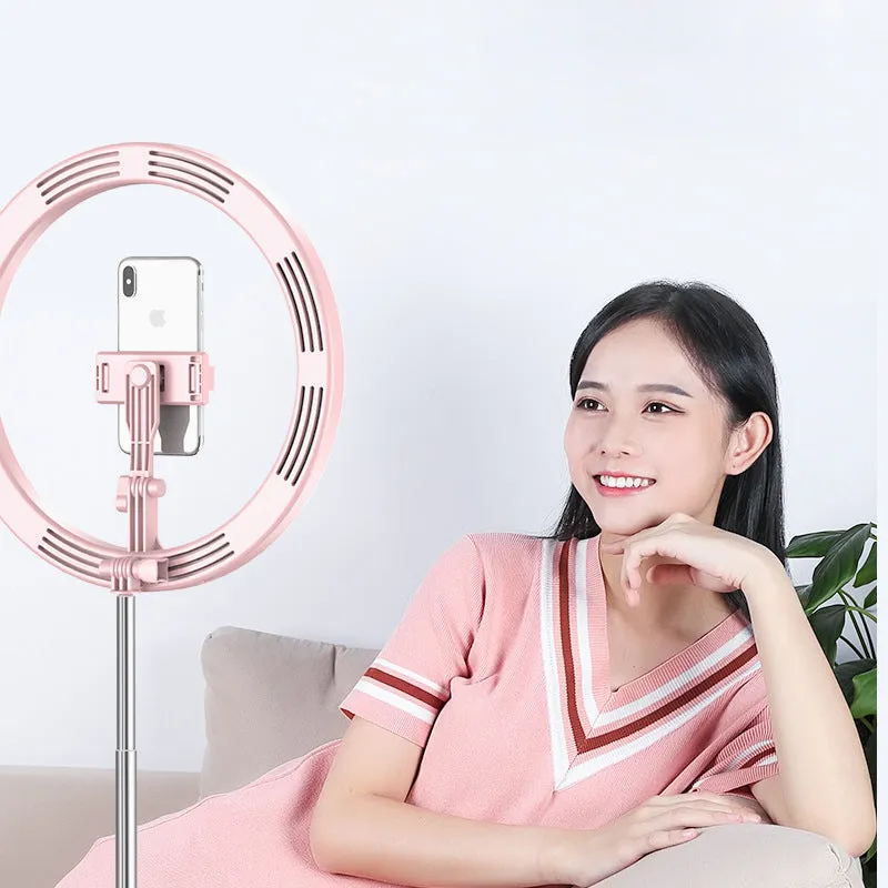 Selfie Ring Light LED Dimmable Video Studio Photography Lighting for Vlog Live Photo with Tripod Y2 fill light black
