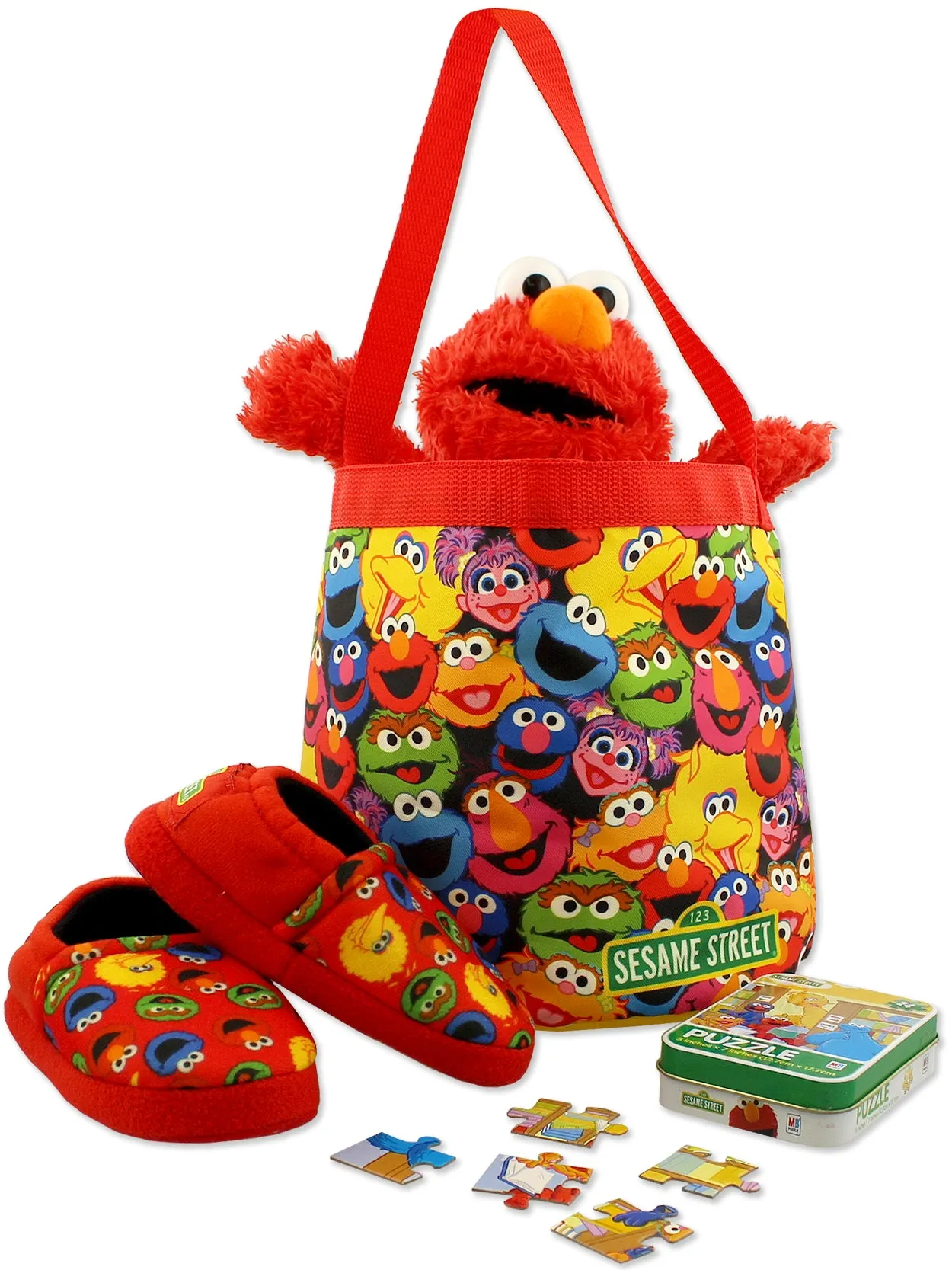 Sesame Street Elmo Collapsible Bucket Tote Bag