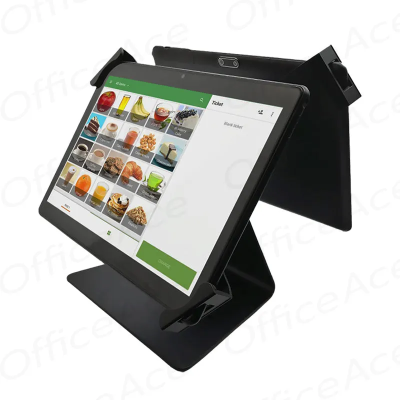 Shopify POS Ipad or tablet stand SCHLONGEN Anti-theft Double Tablet Stand for 1 or 2 Screens, Suitable for 7-14 Inch Tablets, with Key #SLG-ATST8