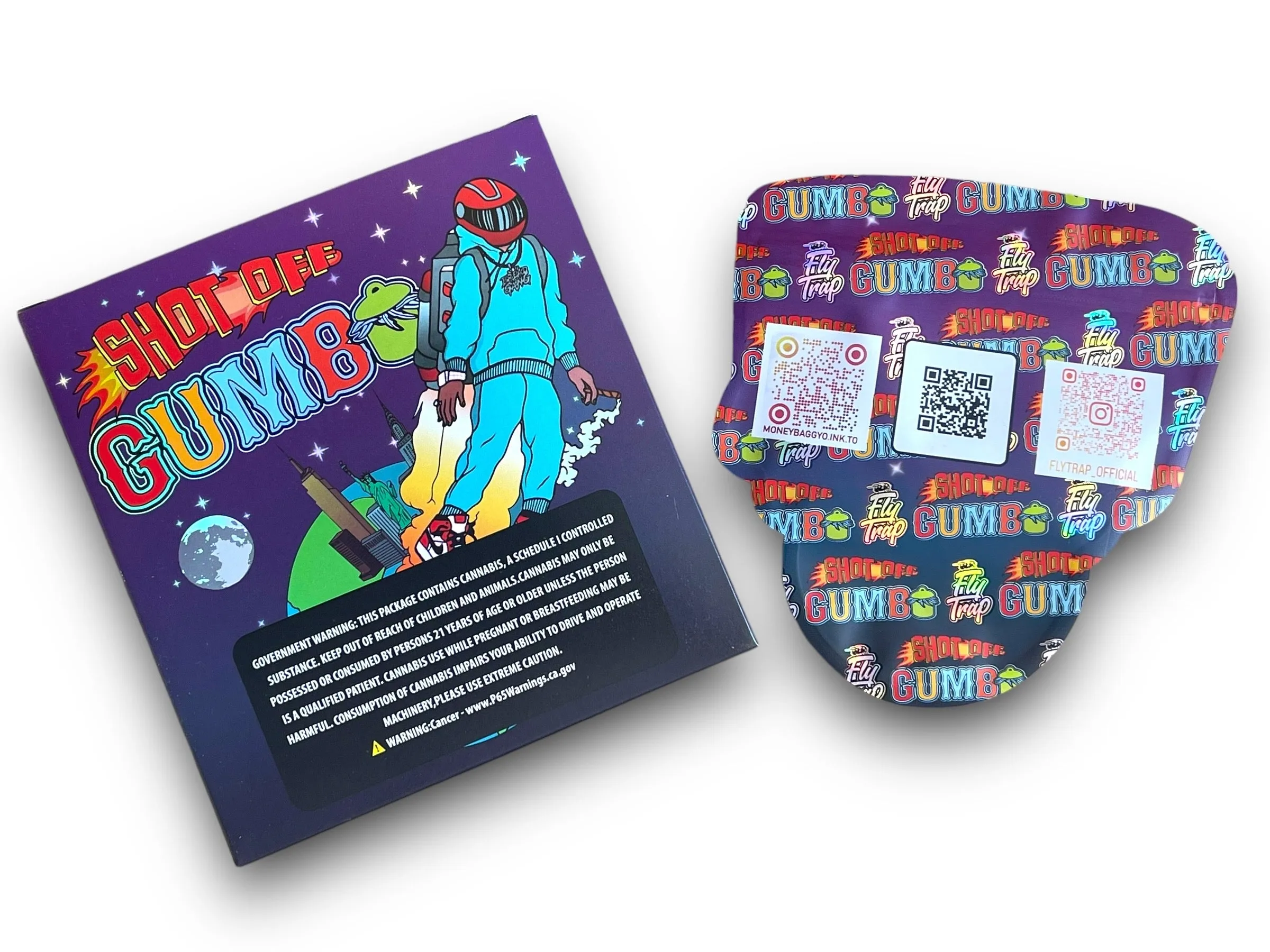 Shot Off Gumbo (Space Guy) Mylar Bag with Box 3.5 Grams | Xotic Packs