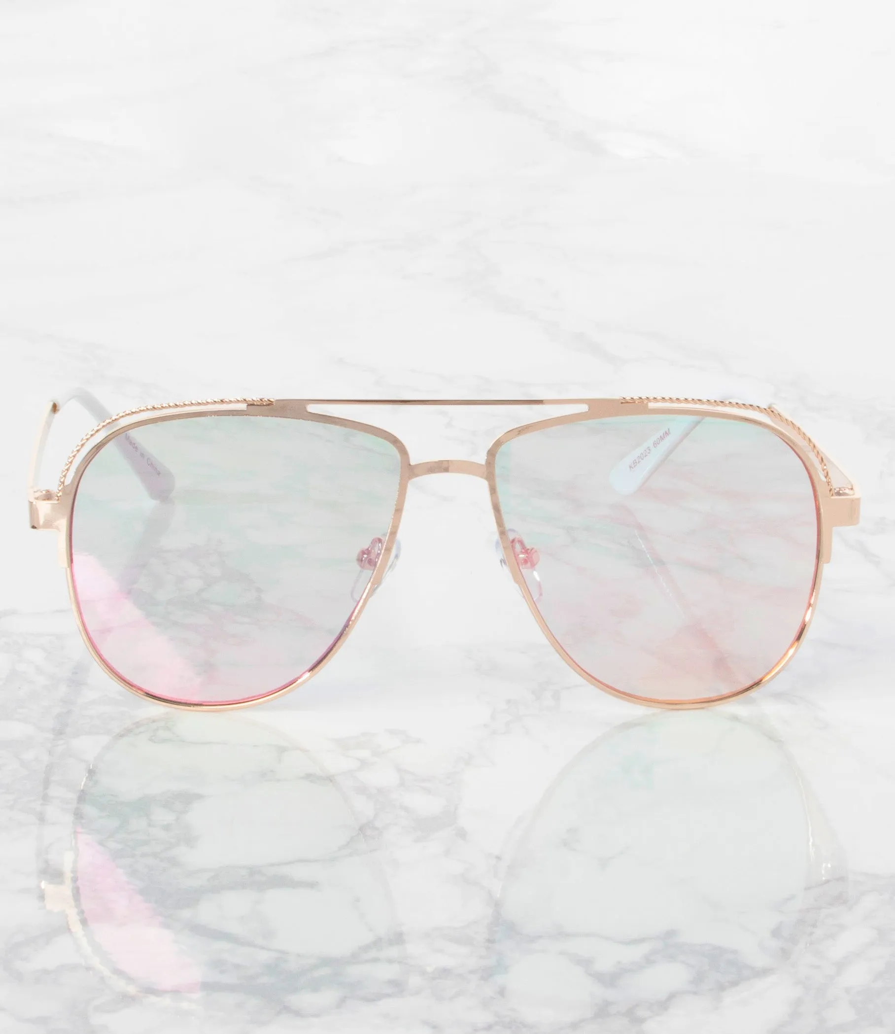 Single Color Sunglasses - KB2023-HOLOGRAM- Pack of 6 - $4/piece