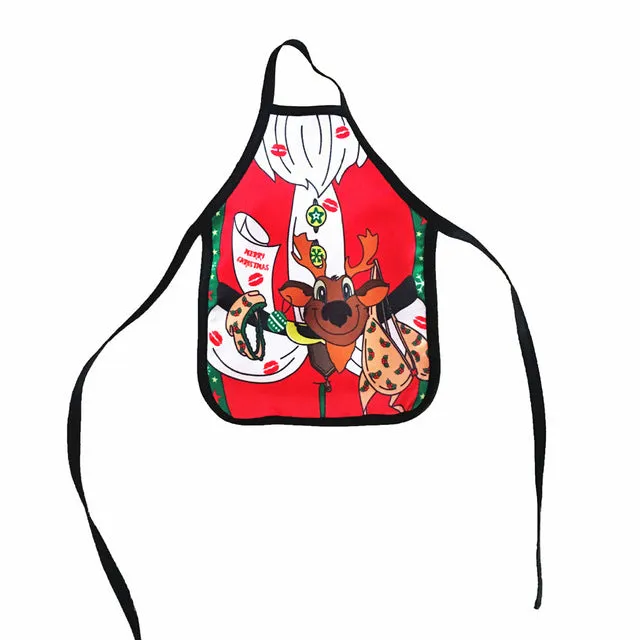 Small Apron bottle Wine Cover Christmas Sexy Lady/Xmas Dog/Santa Pinafore red wine bottle wrapper Holiday Bottle clothes Dress