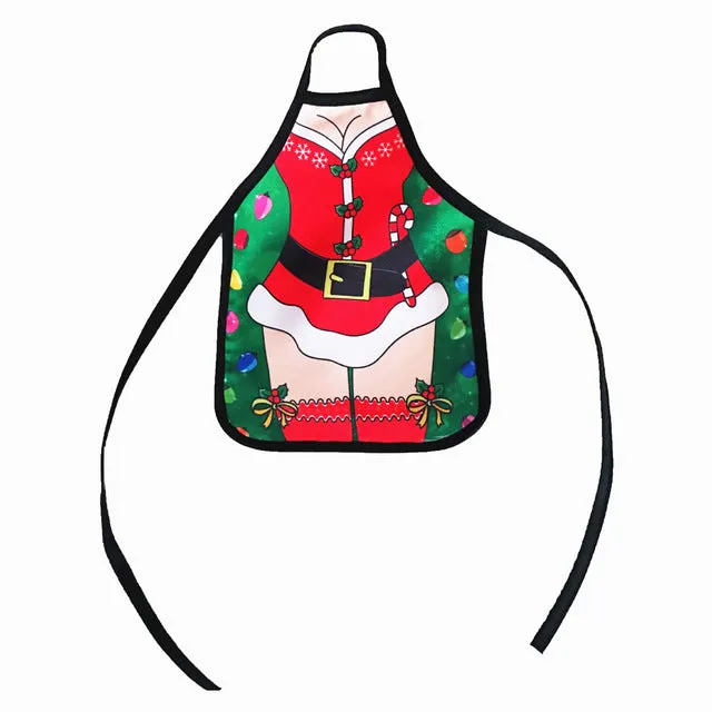 Small Apron bottle Wine Cover Christmas Sexy Lady/Xmas Dog/Santa Pinafore red wine bottle wrapper Holiday Bottle clothes Dress