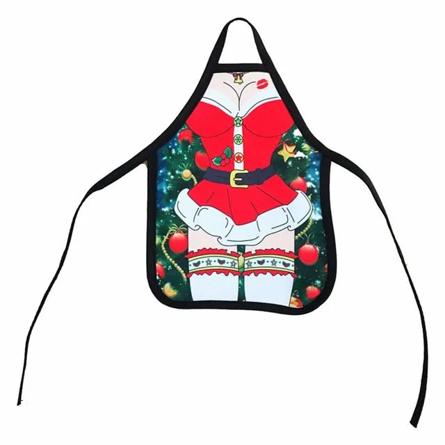 Small Apron bottle Wine Cover Christmas Sexy Lady/Xmas Dog/Santa Pinafore red wine bottle wrapper Holiday Bottle clothes Dress