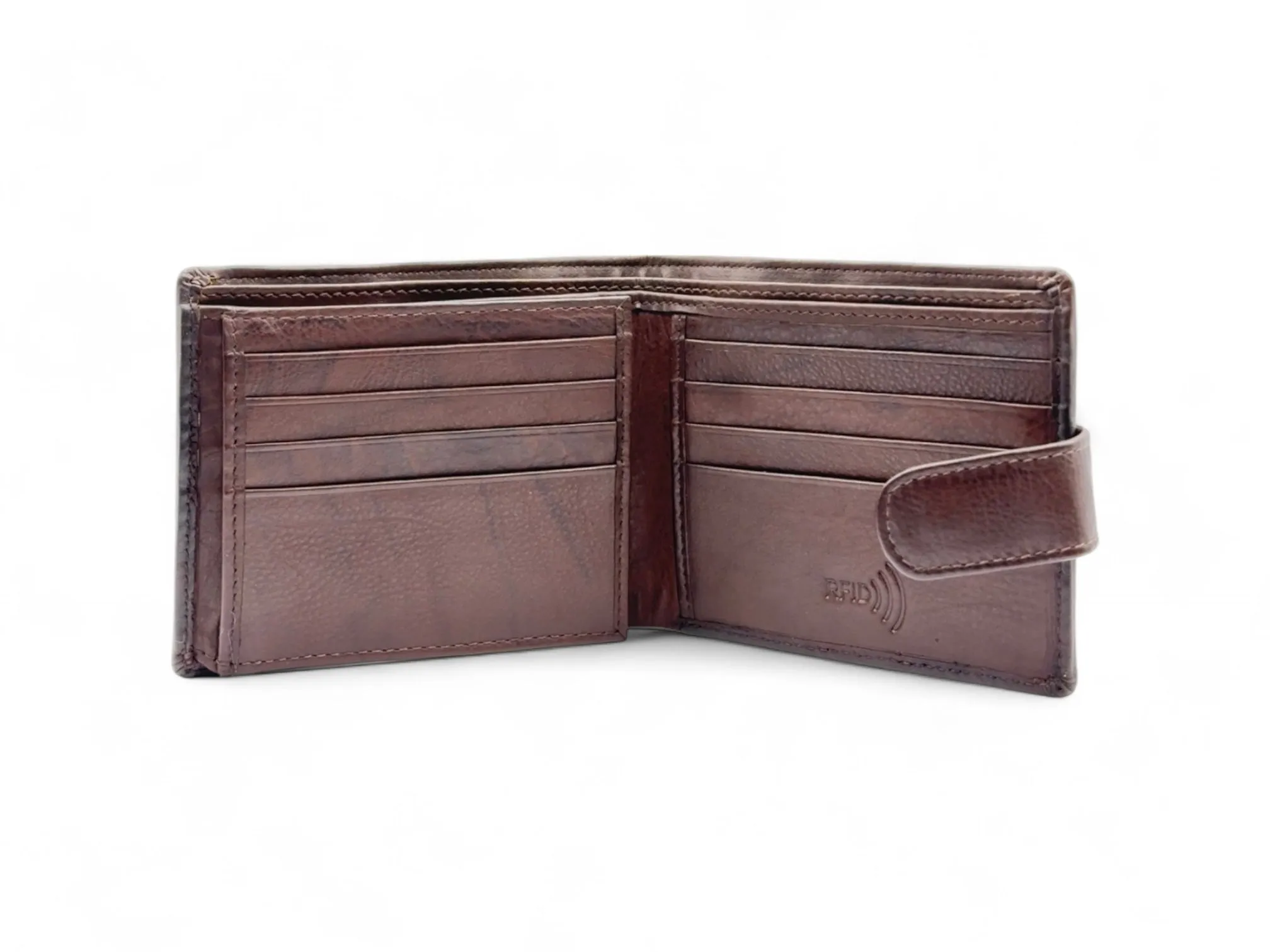 Smooth Premium 16 Card Billfold RFID Wallet With Loop #1001L