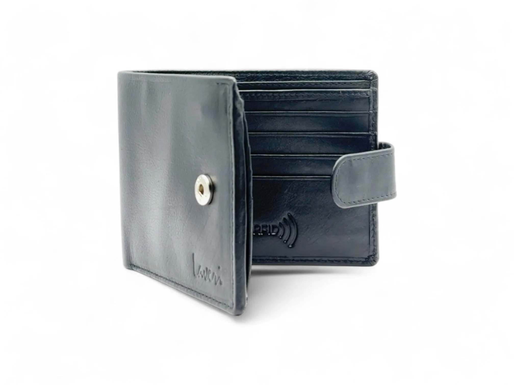 Smooth Premium 16 Card Billfold RFID Wallet With Loop #1001L