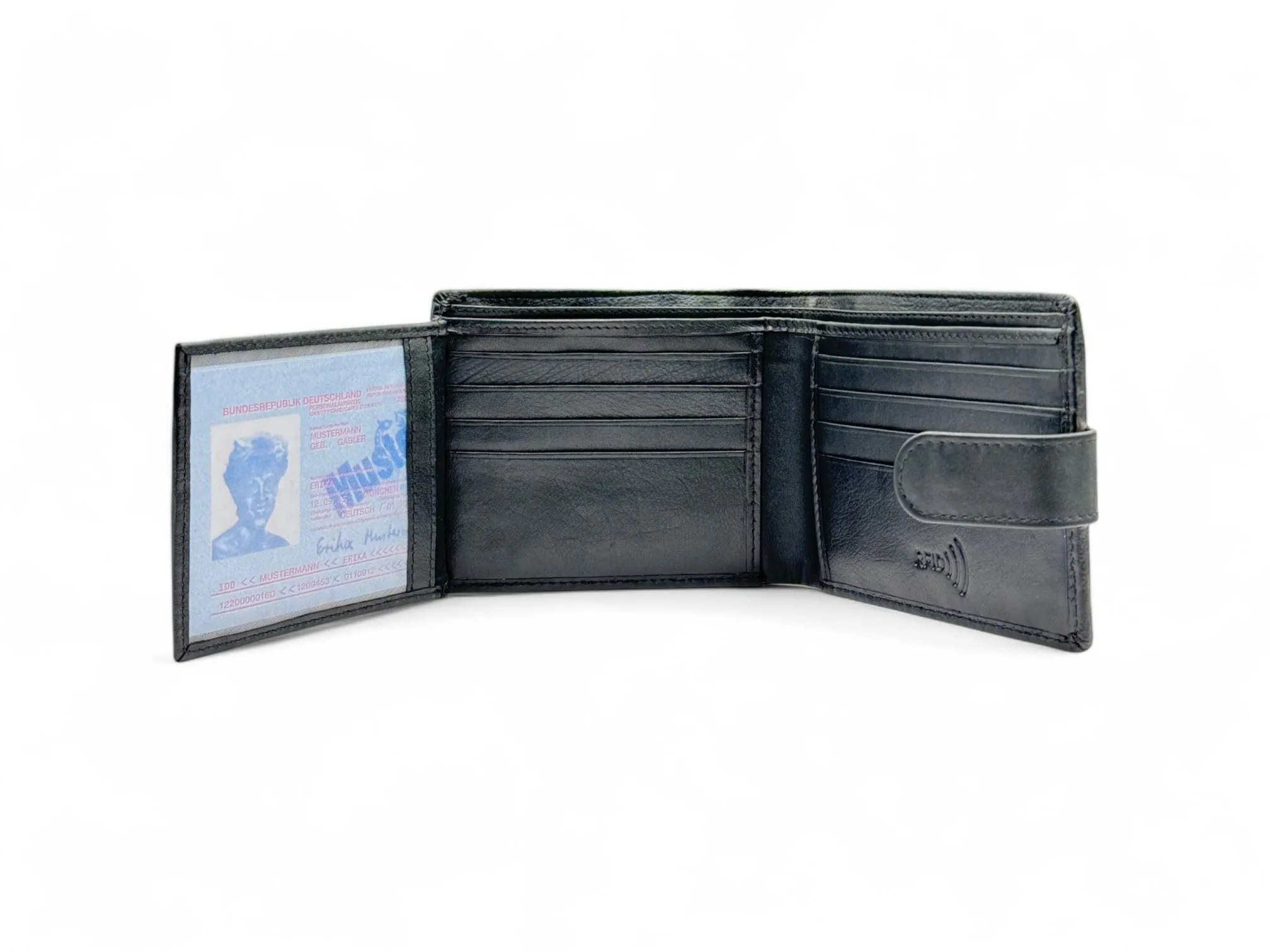 Smooth Premium 16 Card Billfold RFID Wallet With Loop #1001L