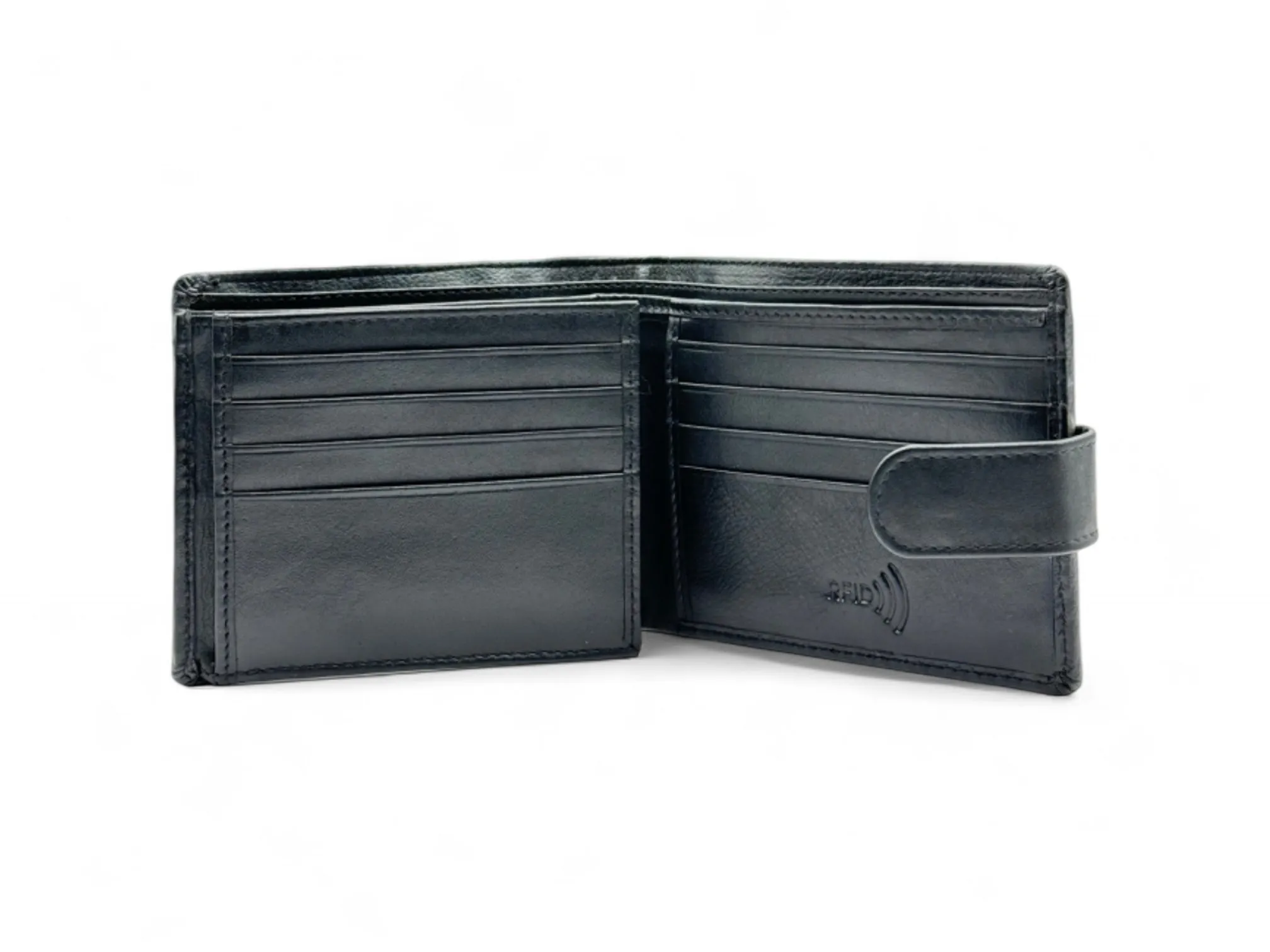 Smooth Premium 16 Card Billfold RFID Wallet With Loop #1001L