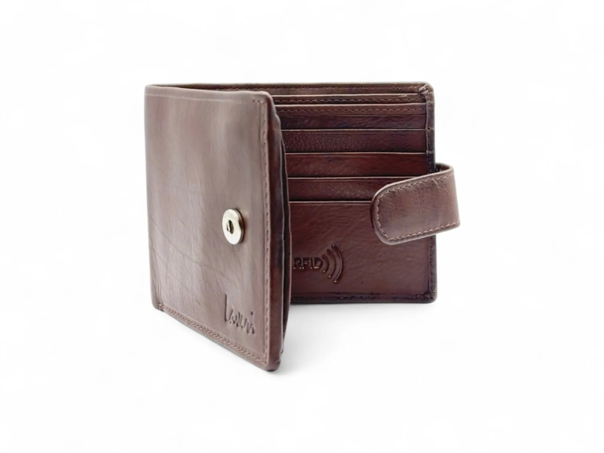 Smooth Premium 16 Card Billfold RFID Wallet With Loop #1001L