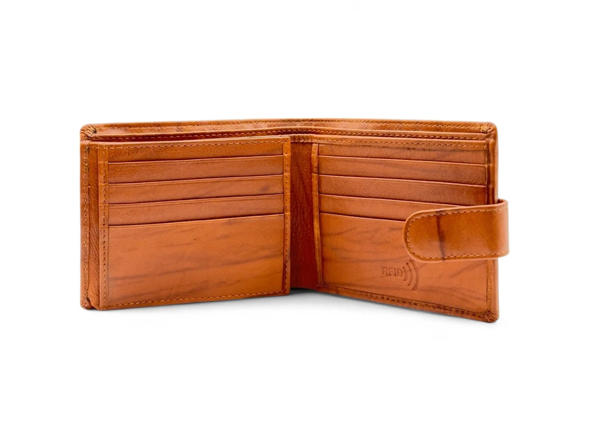 Smooth Premium 16 Card Billfold RFID Wallet With Loop #1001L