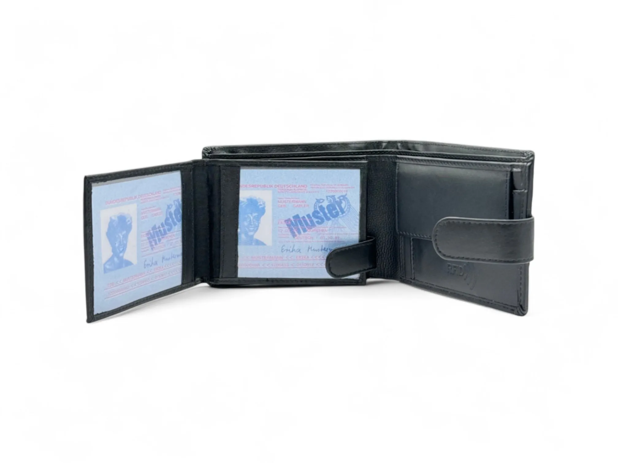 Smooth Premium 18 Card Billfold RFID Wallet | Coin Pocket & Loop #1013CL
