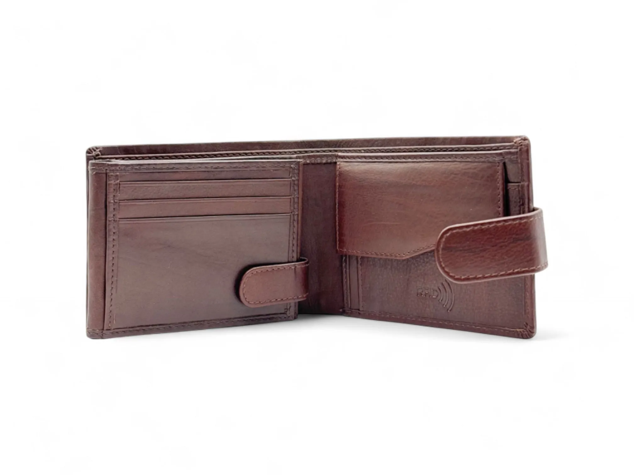 Smooth Premium 18 Card Billfold RFID Wallet | Coin Pocket & Loop #1013CL