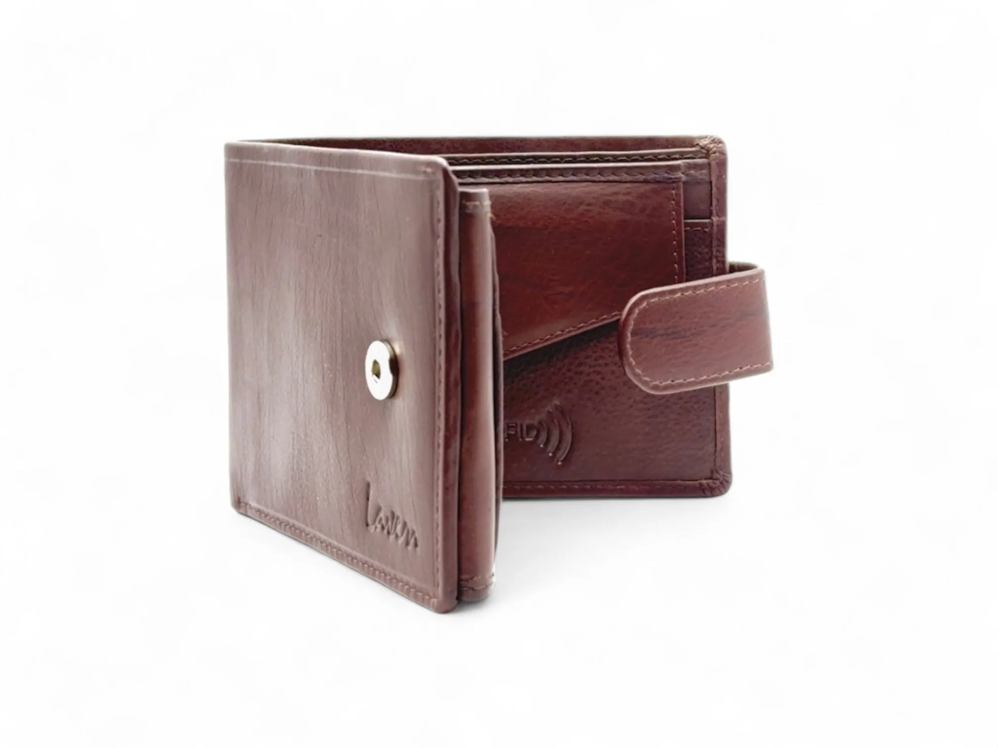 Smooth Premium 18 Card Billfold RFID Wallet | Coin Pocket & Loop #1013CL