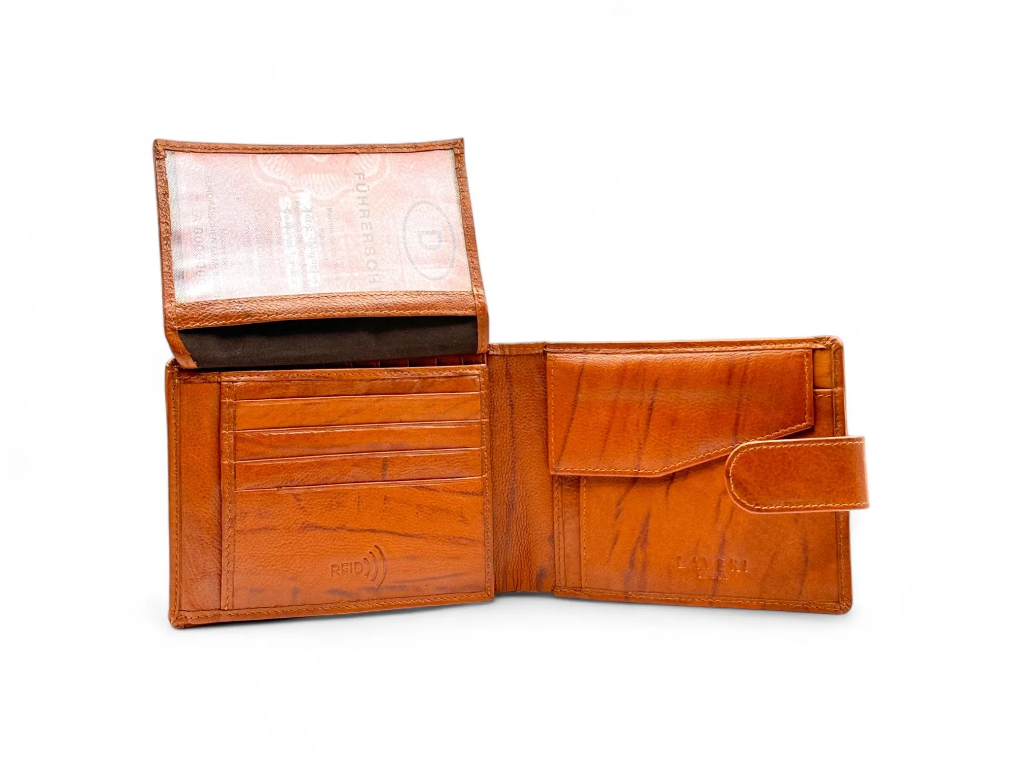 Smooth Premium 18 Card Billfold RFID Wallet | Coin Pocket | Loop #1886CL