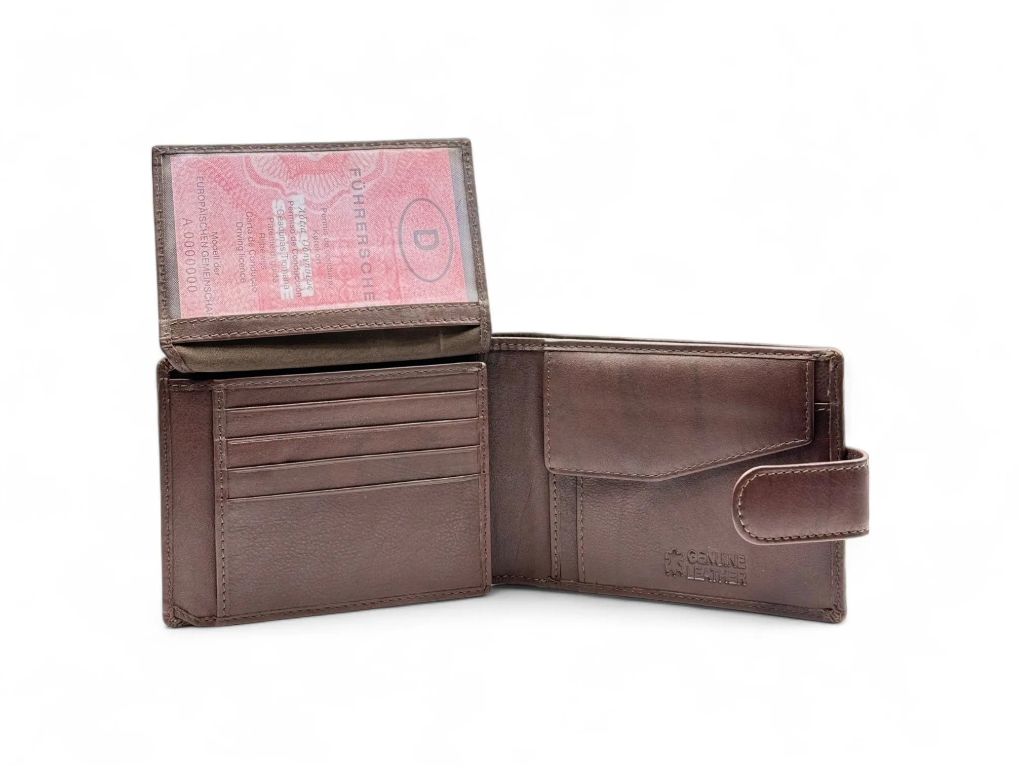 Smooth Premium 18 Card Billfold RFID Wallet | Coin Pocket | Loop #1886CL