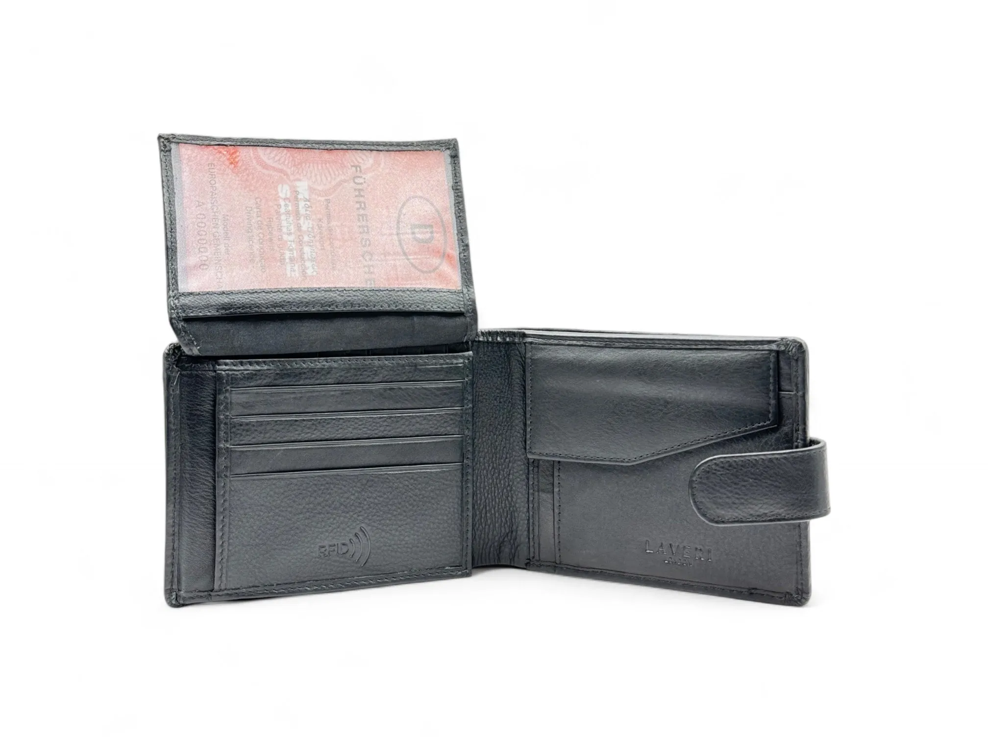 Smooth Premium 18 Card Billfold RFID Wallet | Coin Pocket | Loop #1886CL