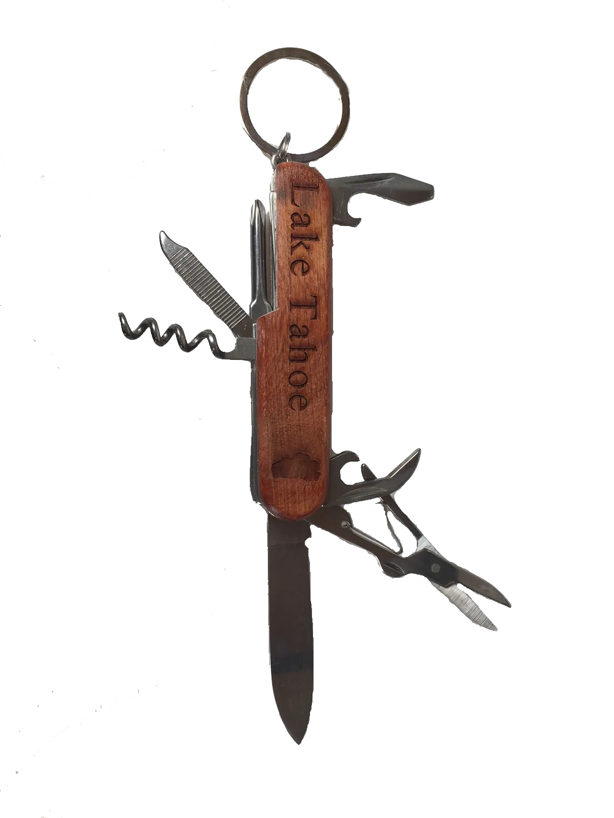 Souvenir Pocket Knife Engraved Wood Lake Tahoe 7 Accessories