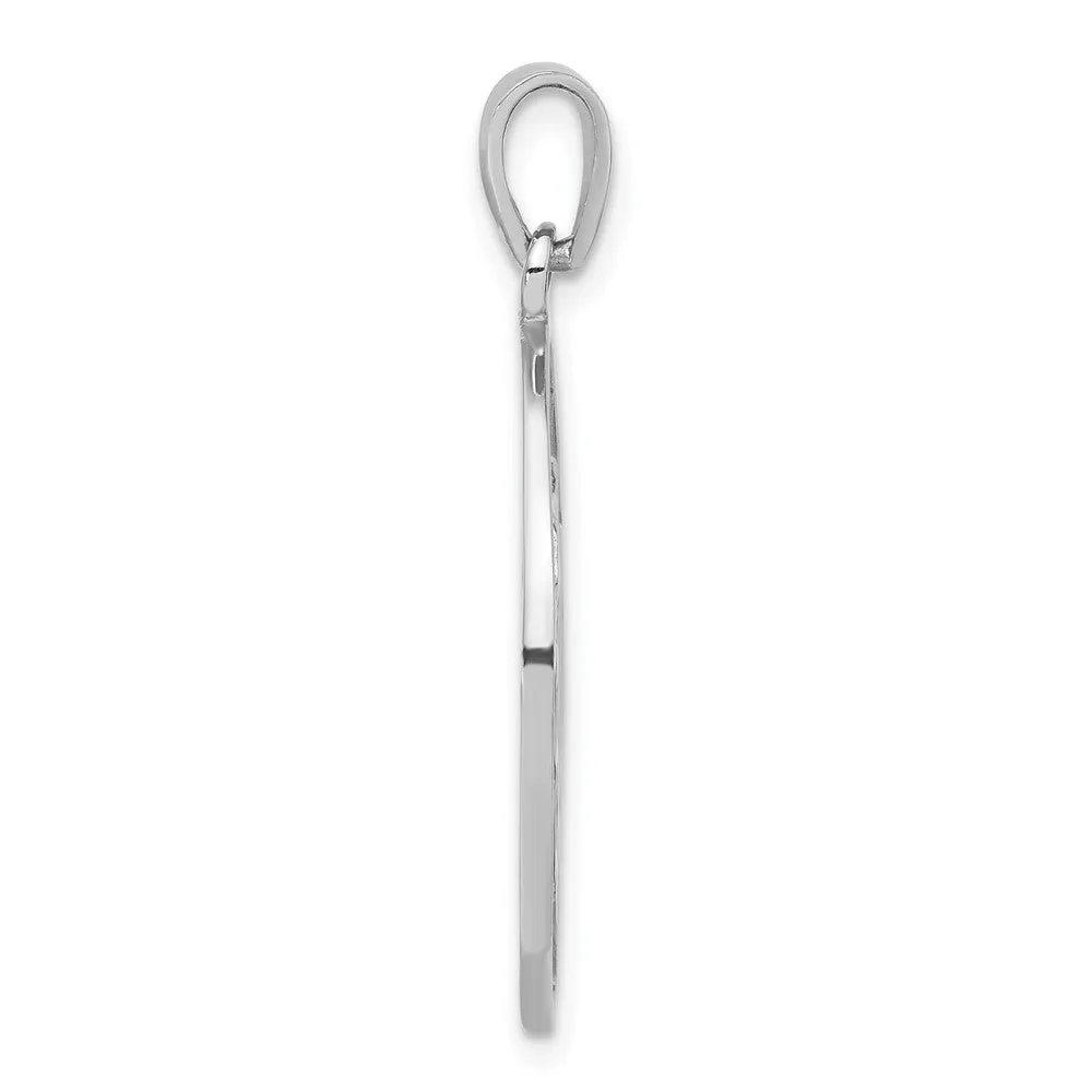 Sterling Silver Polished Circle Pendant