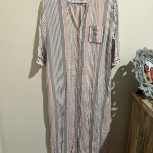 Striped Button-Down Shirt Dress