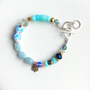 Sublime Blue Bracelet - Antique and Vintage elements