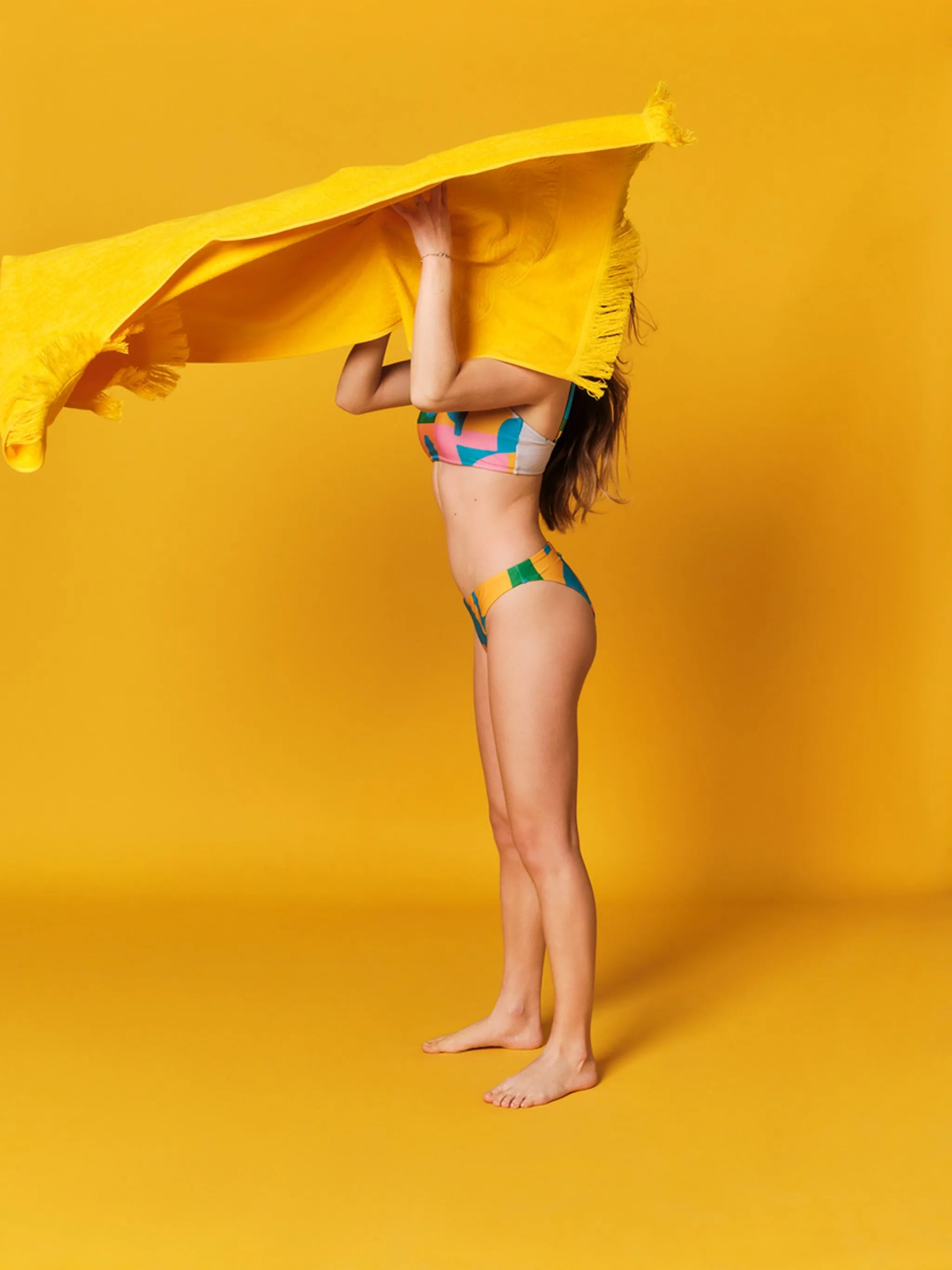 Super Yellow | Kids' Monochrome Beach Towel