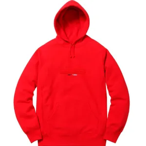 Supreme Embossed Logo Hooded Sweatshirt (SS18)- Red