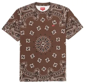 Supreme "Small Box Logo" Tee Brown Bandana