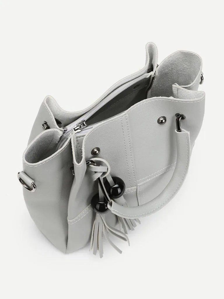 Tassel Charm Tote Bag 3pcs