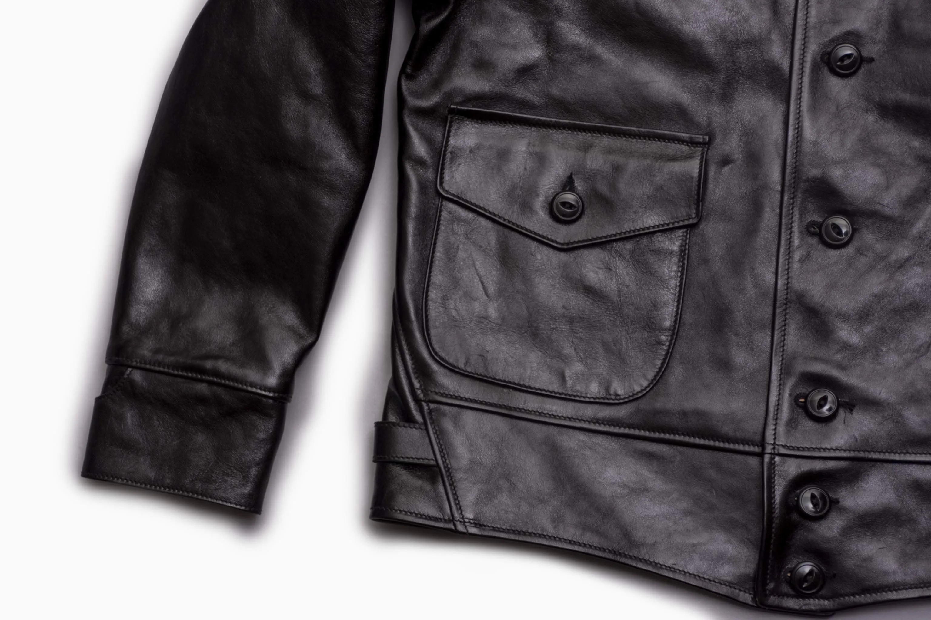 The Heron A-1 - Black Shinki Horsehide Oil Finish