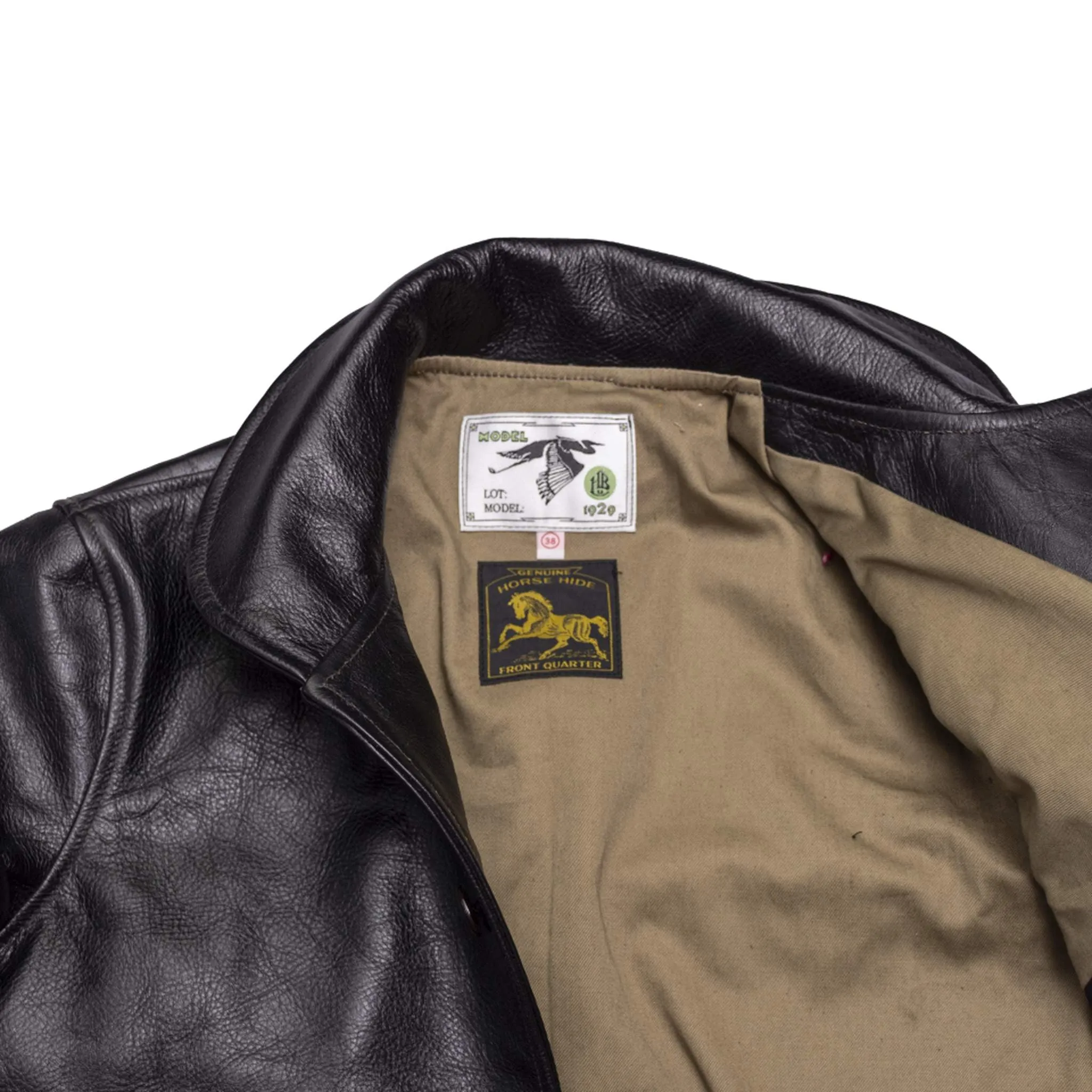 The Heron A-1 - Black Shinki Horsehide Pigment Finish