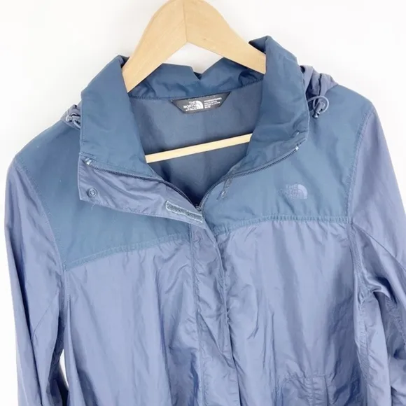 The North Face Womens Flychute Wind Resistant Navy A-Line Jacket Size Medium