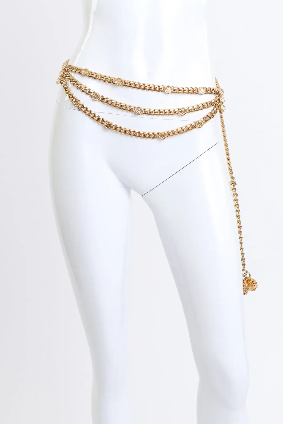 Triple Chain Logo Belt