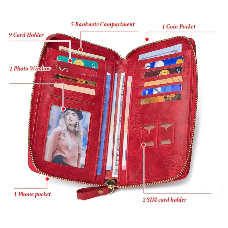Unisex Shoulder Bag with Cell Phone Pocket RFID Blocking
