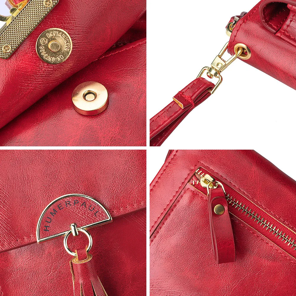 Unisex Shoulder Bag with Cell Phone Pocket RFID Blocking
