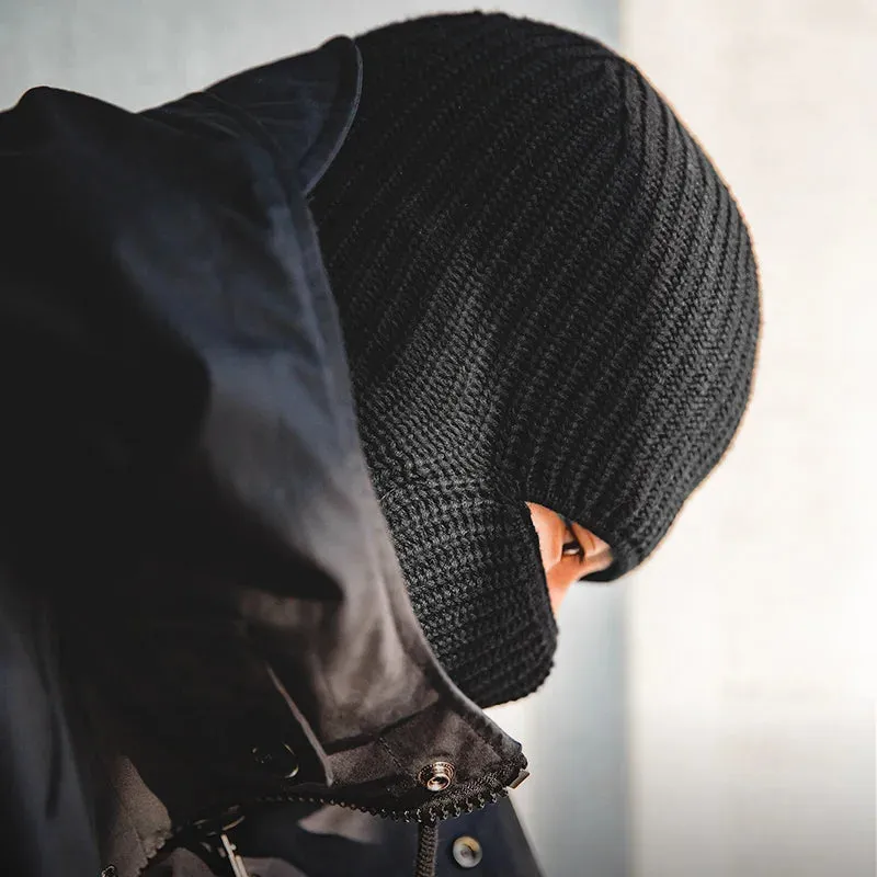 Unisex Winter Knitted Woolen Skullies & Beanies with Scarf and Balaclava Mask