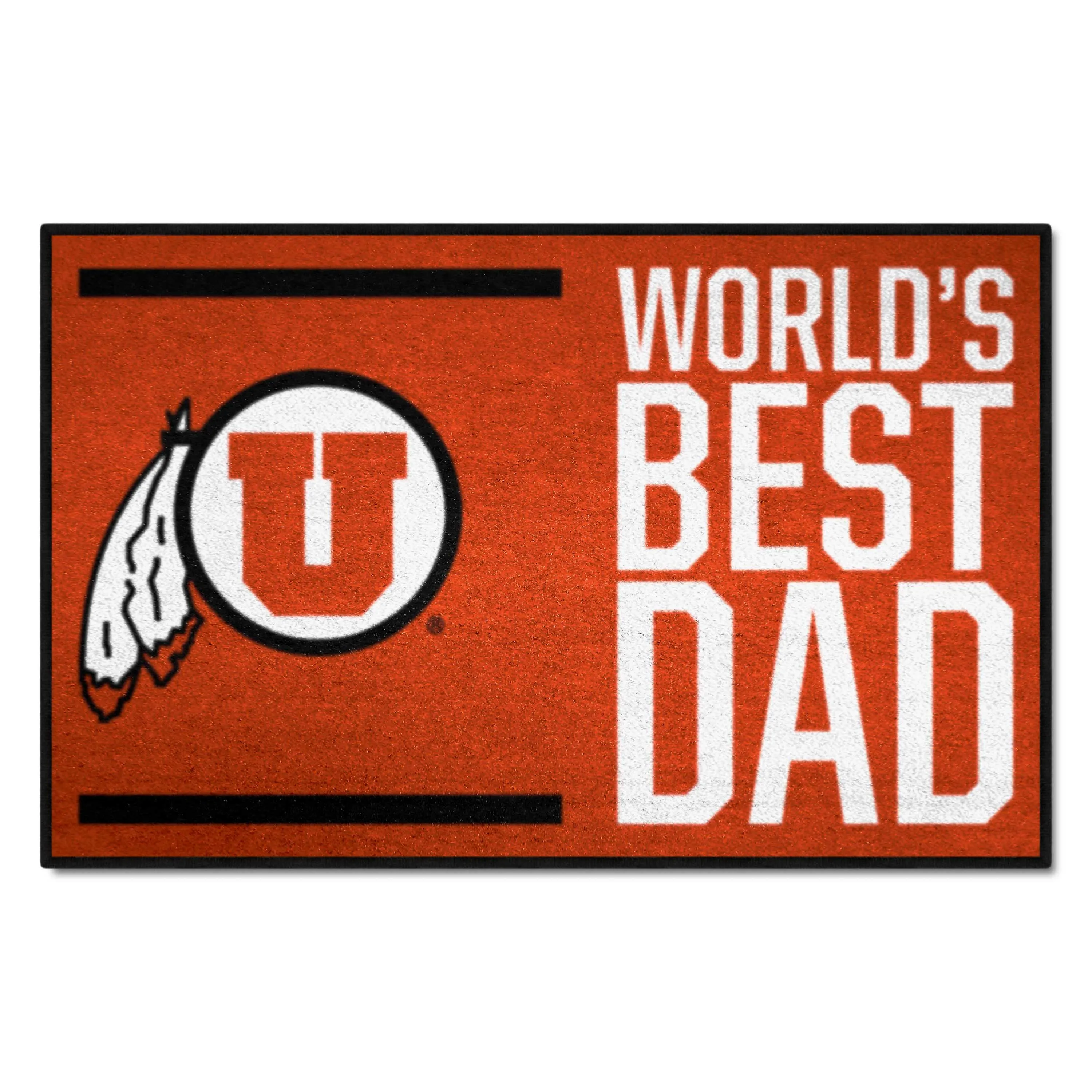 University of Utah Starter Mat - World's Best Dad