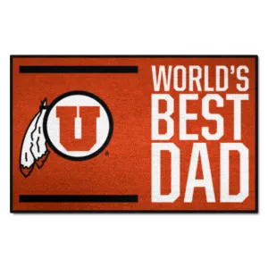 University of Utah Starter Mat - World's Best Dad