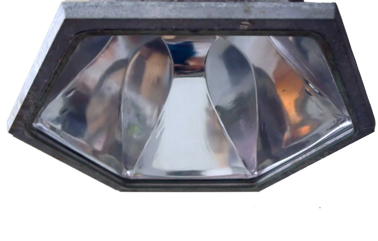 Vintage American Industrial Aluminum Six-Sided Hanging Pendant Light