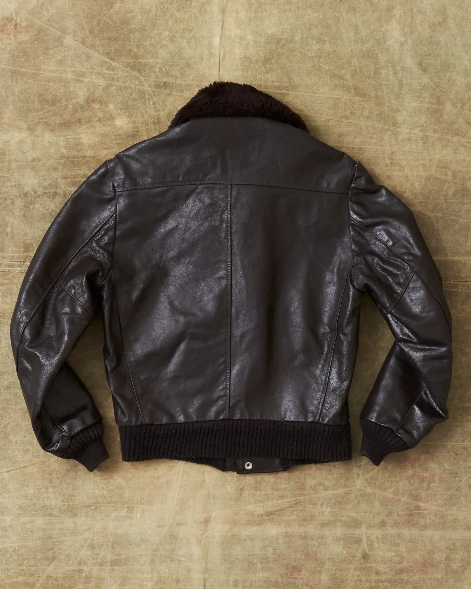 Vintage Gino Leather Flight Jacket Brown Size 38 / Small