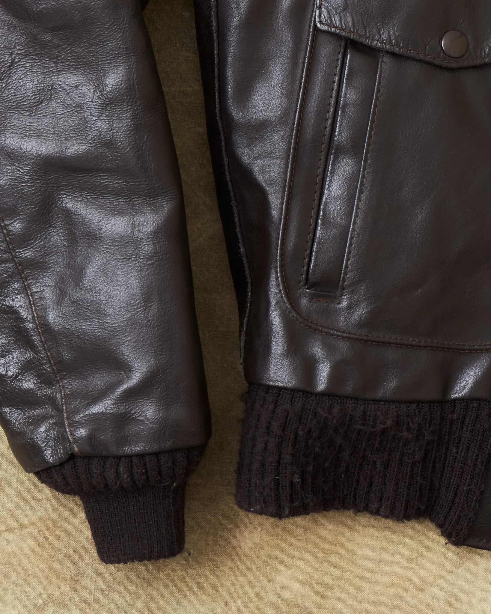 Vintage Gino Leather Flight Jacket Brown Size 38 / Small