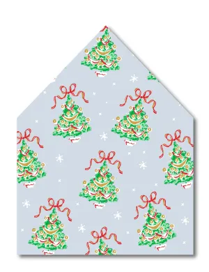 Vintage Tree Blue Envelope Liner